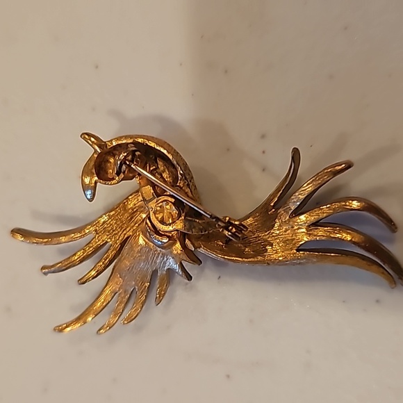 Vintage Peacock Pin - Picture 3 of 3